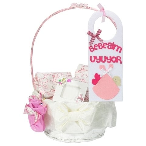 Kız Bebek Hediye Sepeti - Bebeğim Uyuyor