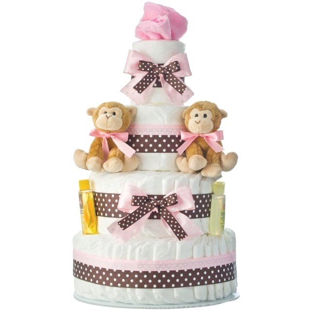 İkiz Bebek Doğum Hediyesi Sevimli Maymun