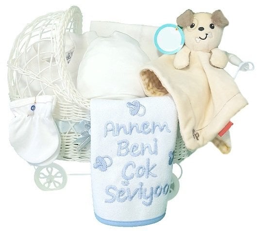 Annem Beni Çok Seviyor Erkek Bebek Sepeti